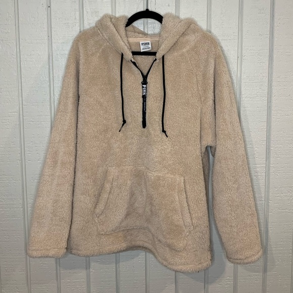 PINK Victoria's Secret Tops - Pink hoodie, size large.